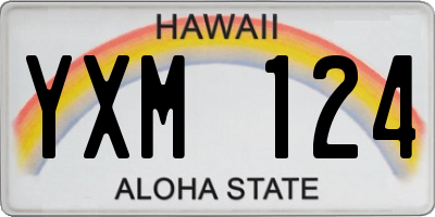 HI license plate YXM124