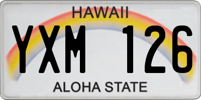 HI license plate YXM126