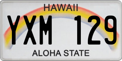 HI license plate YXM129