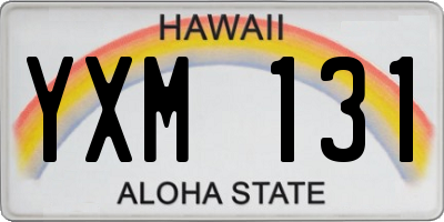 HI license plate YXM131