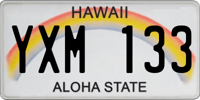 HI license plate YXM133