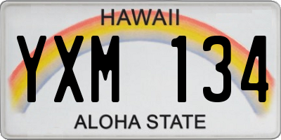 HI license plate YXM134