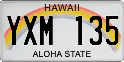 HI license plate YXM135