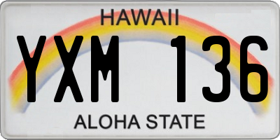 HI license plate YXM136