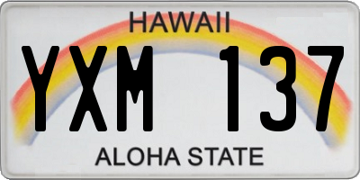 HI license plate YXM137