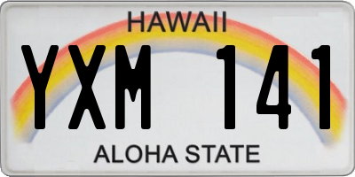 HI license plate YXM141