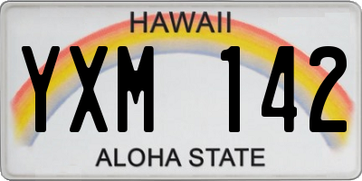 HI license plate YXM142