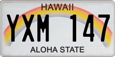 HI license plate YXM147