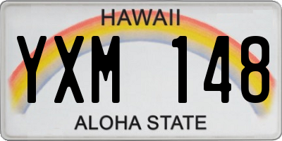HI license plate YXM148