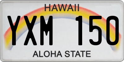 HI license plate YXM150