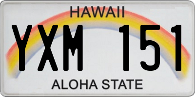 HI license plate YXM151