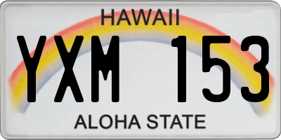 HI license plate YXM153