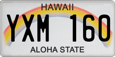 HI license plate YXM160