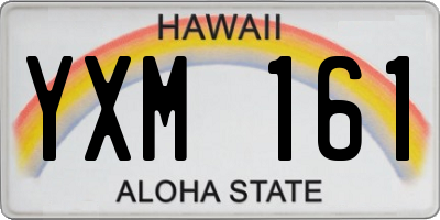 HI license plate YXM161