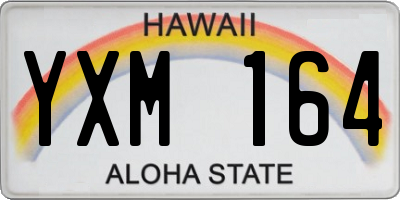 HI license plate YXM164