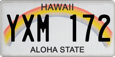 HI license plate YXM172
