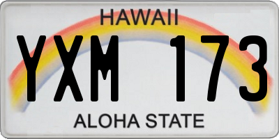 HI license plate YXM173