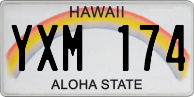 HI license plate YXM174