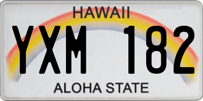 HI license plate YXM182