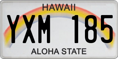 HI license plate YXM185