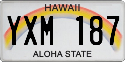 HI license plate YXM187