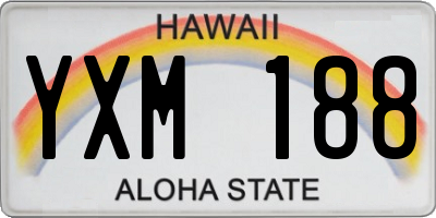 HI license plate YXM188