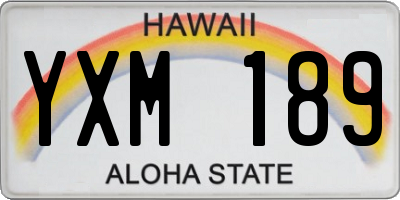 HI license plate YXM189