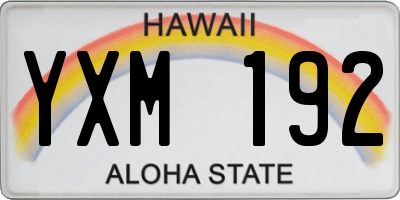 HI license plate YXM192