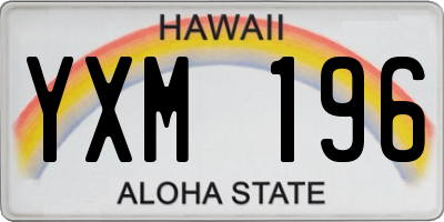 HI license plate YXM196