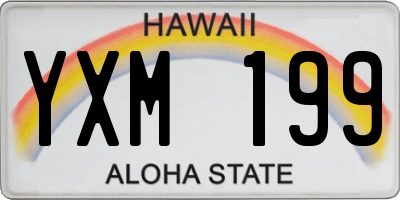 HI license plate YXM199