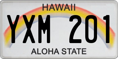 HI license plate YXM201