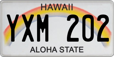 HI license plate YXM202