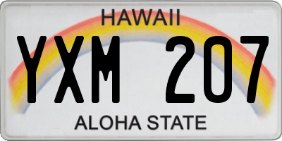HI license plate YXM207