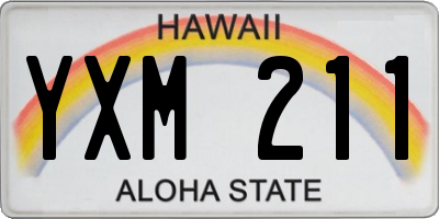HI license plate YXM211