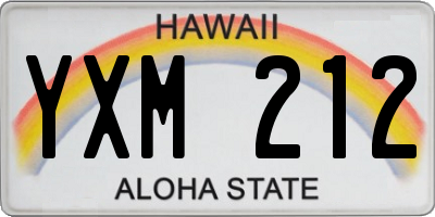 HI license plate YXM212