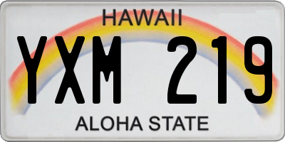 HI license plate YXM219