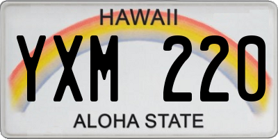 HI license plate YXM220