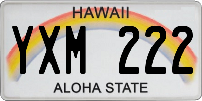 HI license plate YXM222