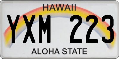 HI license plate YXM223