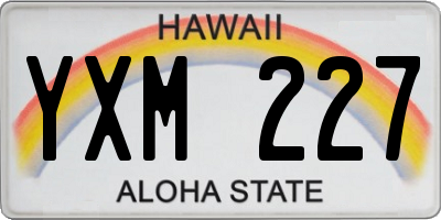 HI license plate YXM227