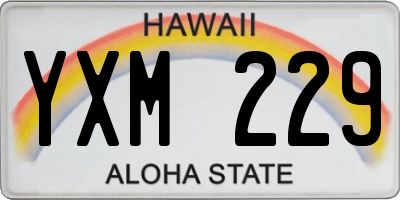 HI license plate YXM229