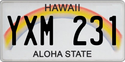 HI license plate YXM231