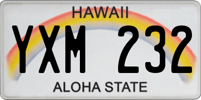 HI license plate YXM232