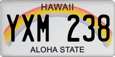 HI license plate YXM238