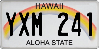 HI license plate YXM241