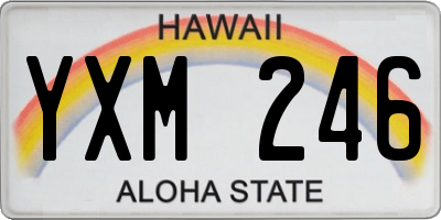HI license plate YXM246