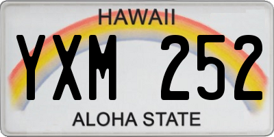 HI license plate YXM252