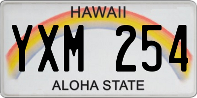 HI license plate YXM254