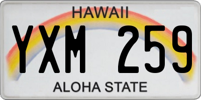 HI license plate YXM259