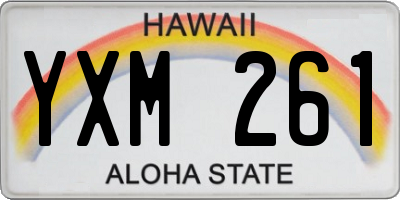 HI license plate YXM261